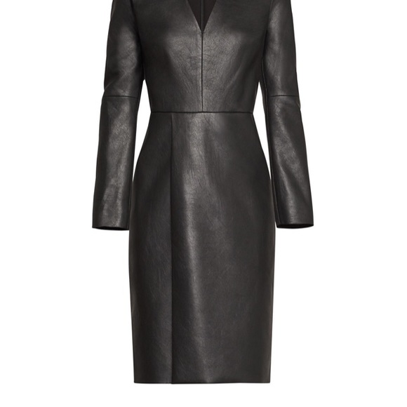 BCBG Faux Leather Dress-size Medium - Picture 4 of 8